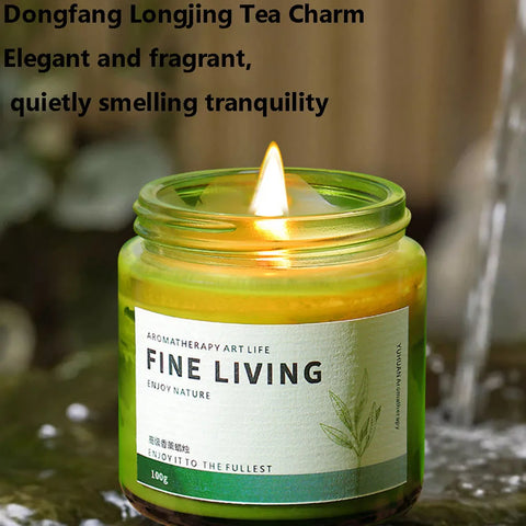 Tea Aroma Candle Gift Box for Home Bedroom Long lasting Fragrance Expansion Plant Soy Wax Fragrance Ornament with Handheld Gift