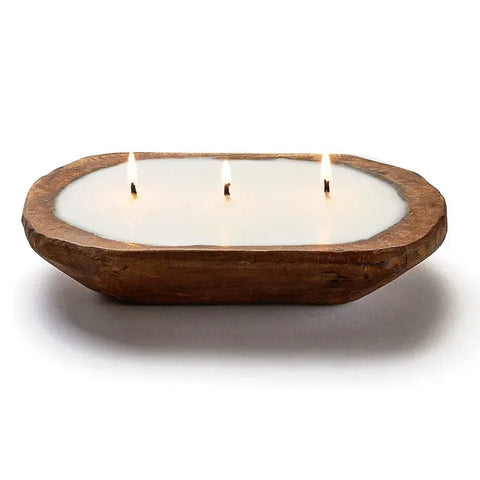 Handmade paulownia wooden tray christmas wooden candle holder