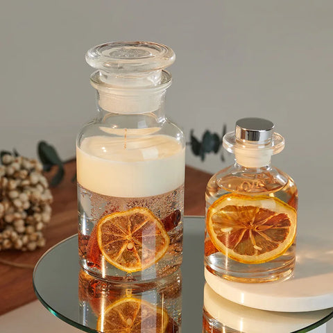 Handmade Aroma Candle Gift Box Dried Flower Fragrance Essential Oil Accompanying Gift Birthday Christmas Gift Holiday Decoration