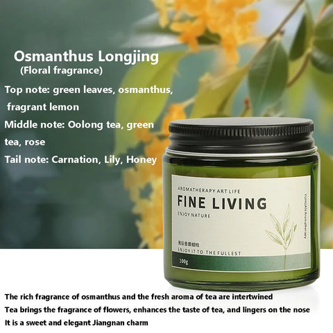 Tea Aroma Candle Gift Box for Home Bedroom Long lasting Fragrance Expansion Plant Soy Wax Fragrance Ornament with Handheld Gift