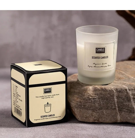 1Pc Modern European Plant Scent Aromatherapy Candle Living Room Bedroom Air Purification Enduring Fragrance Candle Cups Decor