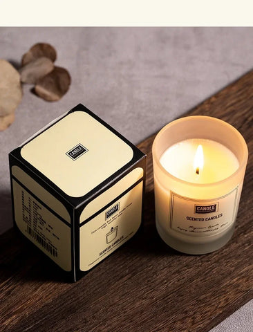 1Pc Modern European Plant Scent Aromatherapy Candle Living Room Bedroom Air Purification Enduring Fragrance Candle Cups Decor
