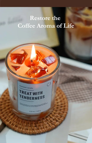 Scented Candles Coffee Flavored Candle Smokeless Soy Wax Candles Home Decoration m