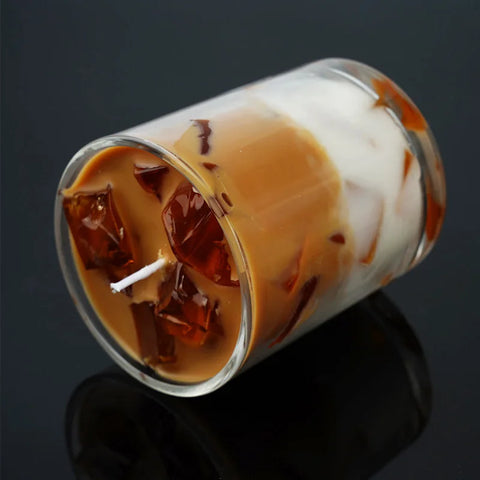Iced Coffee Scented Candle Relaxing Aromatherapy with Rich Mocha Fragrance for Cozy Moments Stress Relief and Room Comfort