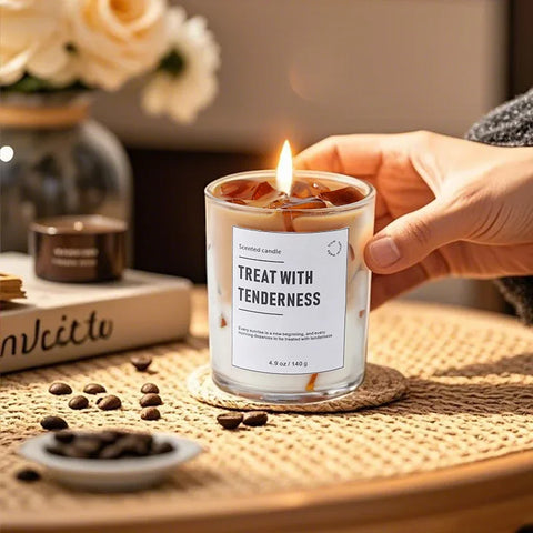 Scented Candles Coffee Flavored Candle Smokeless Soy Wax Candles Home Decoration m