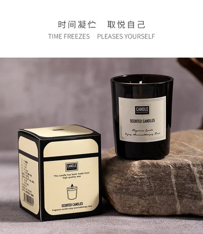 1Pc Modern European Plant Scent Aromatherapy Candle Living Room Bedroom Air Purification Enduring Fragrance Candle Cups Decor