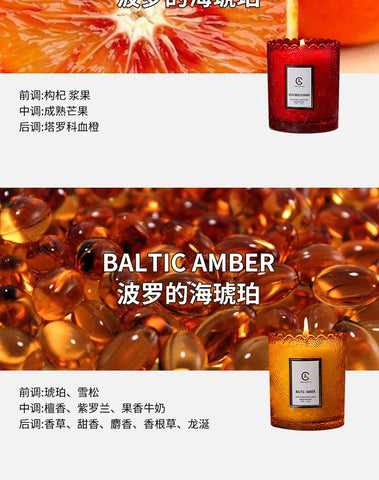 Lace Embossed Scented Candle Cup Soy Wax Glass Cup Home Bedroom Living Room Air Fresh Fragrance Ornaments