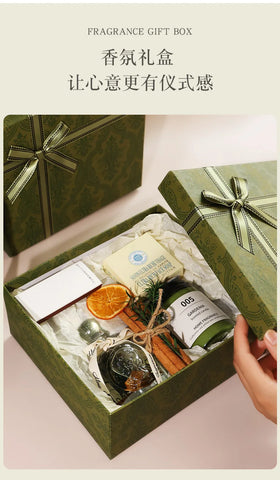 Scented candle gift set. Bedroom girl fragrance home fragrance. Birthday gift romance kit Rattan Fragrance cup wax soap gift box