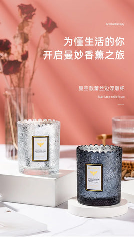 Candle Jar Glass Handmade Soybean Candles Home Decoration Romantic Fragrance Candle Wedding Gift Birthday Candle