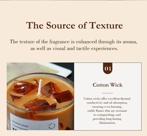 Scented Candles Coffee Flavored Candle Smokeless Soy Wax Candles Home Decoration m