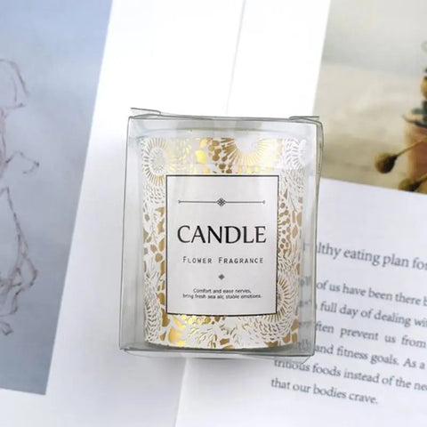 Romantic Soy Wax Scented Aromatic Candle Smokeless Floral Fragrance Candles Wedding Party Birthday Souvenir Guest Gift Candles