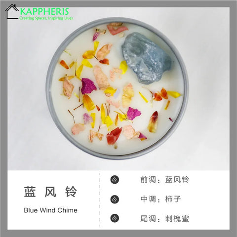 Scented Aromatic Candles Crystal Dried Flower Candle In Gold Tin Jars for Home Decoration Centerpiece Wedding Guest Gift Candles