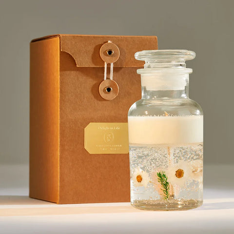 Handmade Aroma Candle Gift Box Dried Flower Fragrance Essential Oil Accompanying Gift Birthday Christmas Gift Holiday Decoration