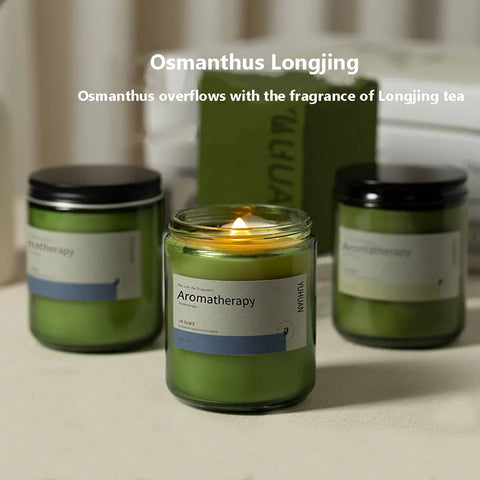 Tea Aroma Candle Gift Box for Home Bedroom Long lasting Fragrance Expansion Plant Soy Wax Fragrance Ornament with Handheld Gift