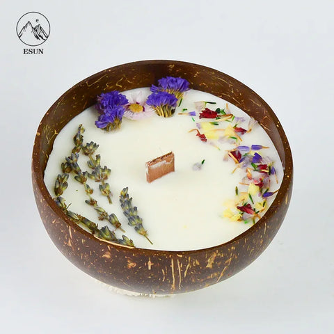 1pcs Coconut Shell Aromatherapy Candles Atmosphere Fragrance Bridesmaid Bridesmaid Gift for Guests Favors Room Decoration