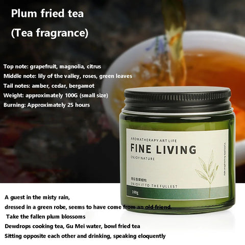 Tea Aroma Candle Gift Box for Home Bedroom Long lasting Fragrance Expansion Plant Soy Wax Fragrance Ornament with Handheld Gift