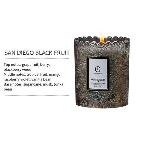 Lace CupHome Use For Bedroom Aromatherapy Candle To Aid Sleep Lace Glass Cup Soy Wax Candle Gift Romatherapy Candle Long-lasting