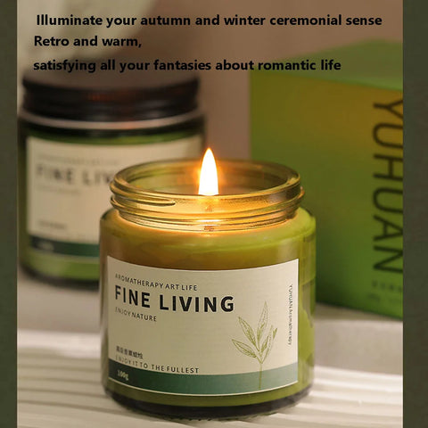 Tea Aroma Candle Gift Box for Home Bedroom Long lasting Fragrance Expansion Plant Soy Wax Fragrance Ornament with Handheld Gift