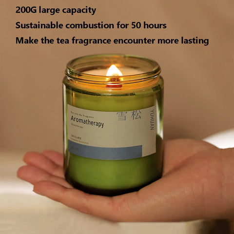 Tea Aroma Candle Gift Box for Home Bedroom Long lasting Fragrance Expansion Plant Soy Wax Fragrance Ornament with Handheld Gift