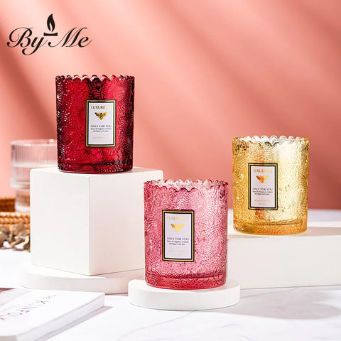 Candle Jar Glass Handmade Soybean Candles Home Decoration Romantic Fragrance Candle Wedding Gift Birthday Candle
