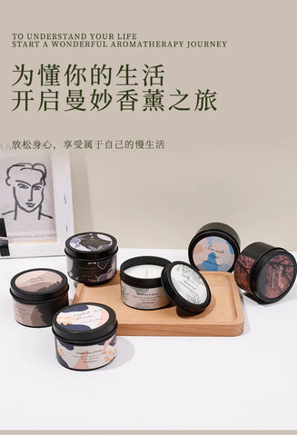 Scented Aromatic Candles Crystal Dried Flower Candle In Gold Tin Jars for Home Decoration Centerpiece Wedding Guest Gift Candles