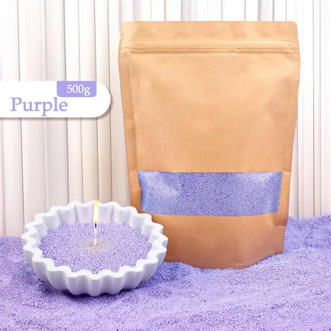 500g Colorful Sand Wax Particle Smokeless Layered Material DIY Sand Painting Wax Handmade Aromatherapy Candle Sand Wax