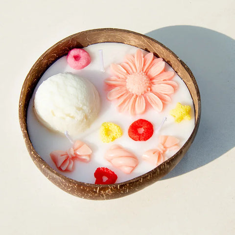 1pcs Coconut Shell Aromatherapy Candles Atmosphere Fragrance Bridesmaid Bridesmaid Gift for Guests Favors Room Decoration