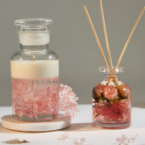 Handmade Aroma Candle Gift Box Dried Flower Fragrance Essential Oil Accompanying Gift Birthday Christmas Gift Holiday Decoration