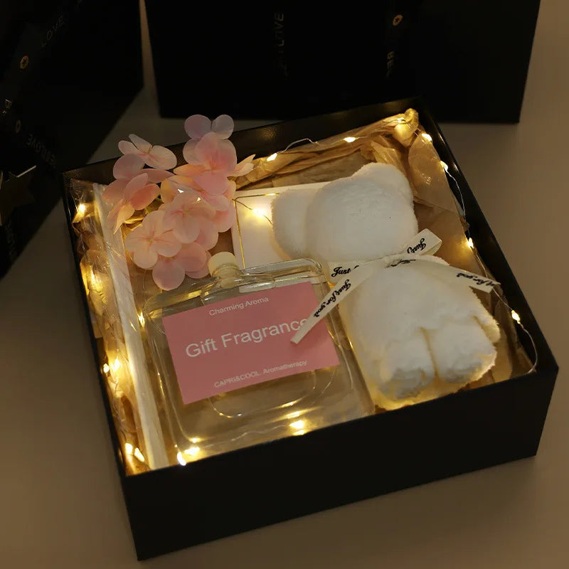 Birthday Party Set With No Fire Aromatherapy Essential Oil Bouquet Box For Girls' Bedroom Decoration Fragrance Gift