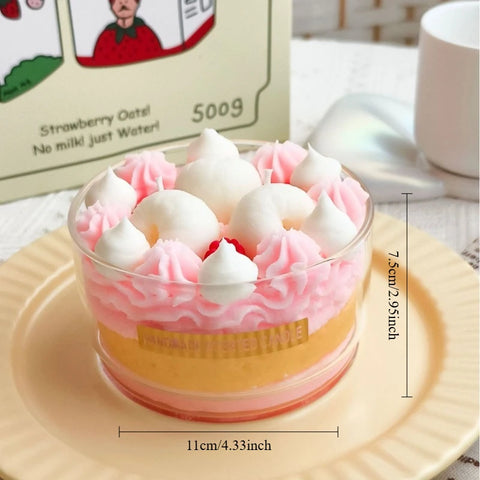 Cake Scented Candle Creative Dessert Shaped Aromatherapy Candle Handmade Whipped Cream Design Home Decor Gift for Relaxing Party