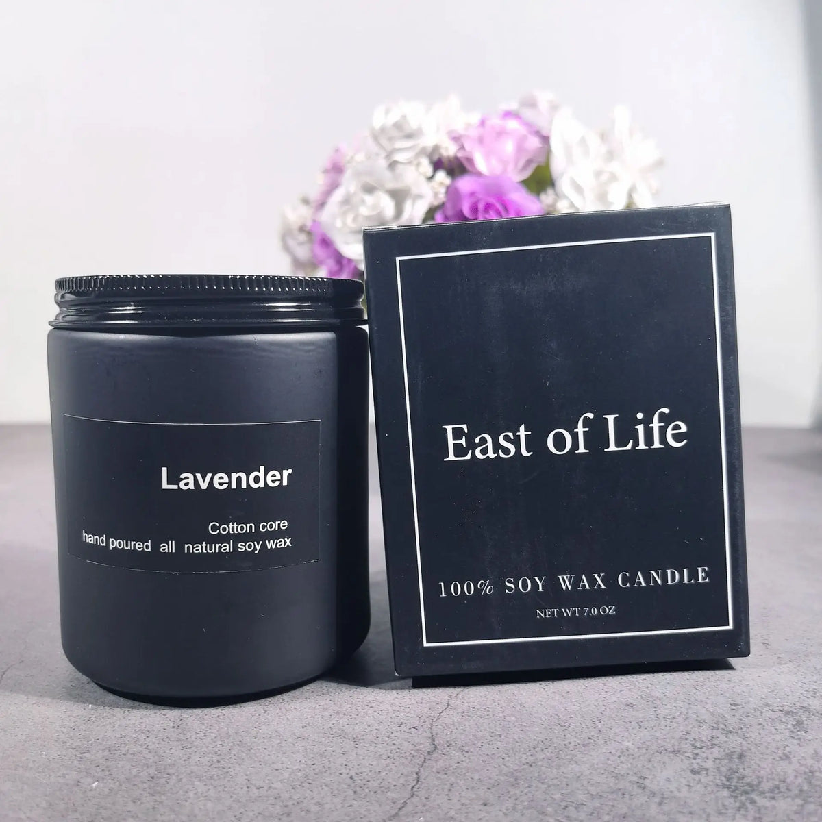 7x 9cm Black Cup Wax Handmade Smokeless Soy Wax Frosted Glass Cup Aromatherapy Candle Sandalwood Lavender Cedar Fragrance Gift