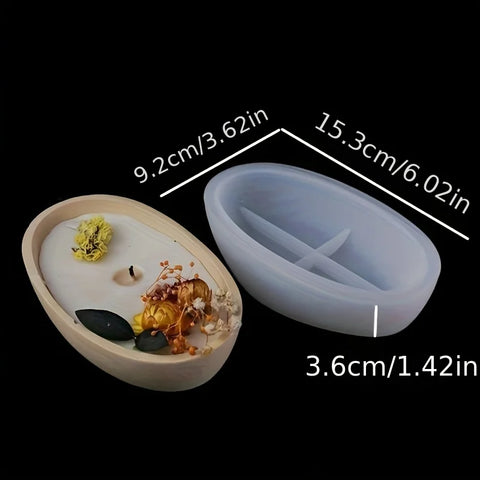Reusable Oval Moulds - DIY Craft Moulds - Plaster and Cement Mixes, Candle Making Moulds, Soap Making Supplies, Craft Tools