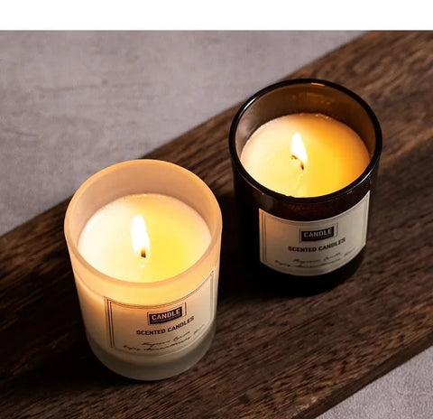 1Pc Modern European Plant Scent Aromatherapy Candle Living Room Bedroom Air Purification Enduring Fragrance Candle Cups Decor