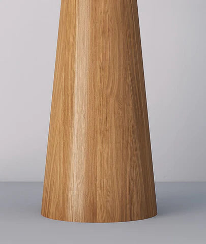 Tipped Hat Wooden Standing Lamp