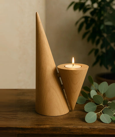 Modern Wooden Tealight Candle Holder