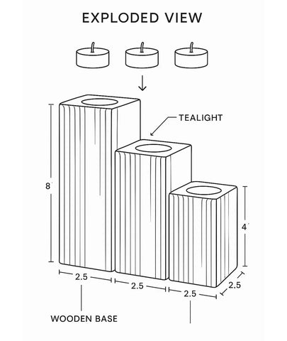Lamcy Plaza Wooden Candlestick Holder
