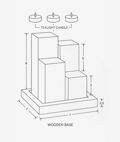 Lamcy Plaza Wooden Candlestick Holder