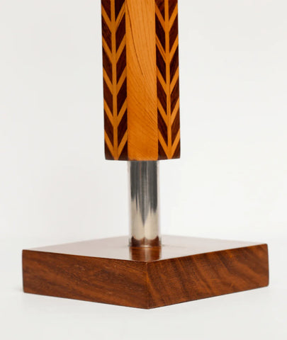 Octagon Dual-Tone Wooden Table Lamp